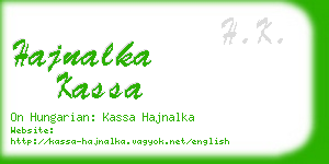 hajnalka kassa business card